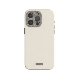 Moshi Napa MagSafe - Skórzane etui iPhone 15 Pro (Eggnog White) Moshi