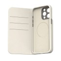 Moshi Overture MagSafe - Skórzane etui 3w1 z klapką iPhone 15 Pro Max (Eggnog White) Moshi