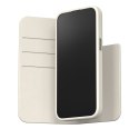 Moshi Overture MagSafe - Skórzane etui 3w1 z klapką iPhone 15 Pro Max (Eggnog White) Moshi