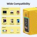 WEKOME WP-U155 Tint Series - Ładowarka sieciowa 2x USB-C & USB-A Super Fast Charger GaN 100W (Żółty) Wekome