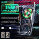 WEKOME WP-U204 Vanguard Series - Uchwyt samochodowy automatyczny z ładowaniem bezprzewodowym 15W (Czarny) Wekome