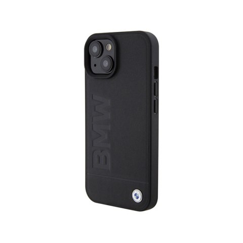 BMW Leather Hot Stamp MagSafe - Etui iPhone 15 (Czarny) BMW BMW Leather Hot Stamp MagSafe - Etui iPhone 15 (Czarny) BMW