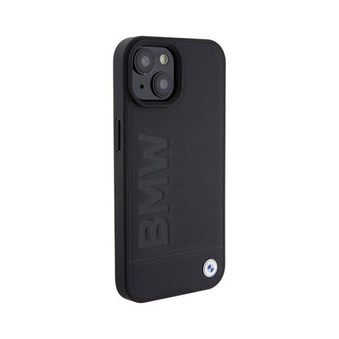 BMW Leather Hot Stamp MagSafe - Etui iPhone 15 (Czarny) BMW BMW Leather Hot Stamp MagSafe - Etui iPhone 15 (Czarny) BMW