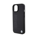 BMW Leather Hot Stamp MagSafe - Etui iPhone 15 (Czarny) BMW