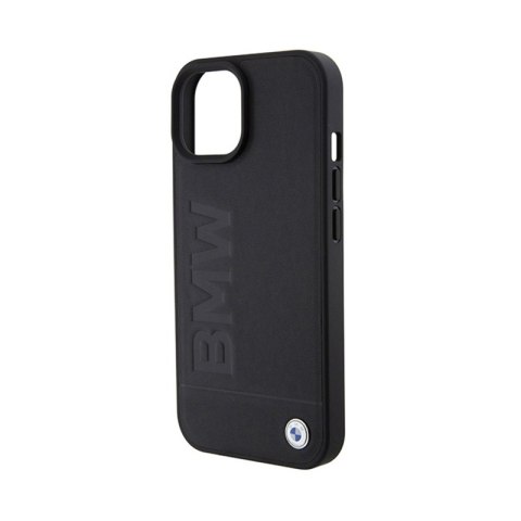 BMW Leather Hot Stamp MagSafe - Etui iPhone 15 (Czarny) BMW BMW Leather Hot Stamp MagSafe - Etui iPhone 15 (Czarny) BMW