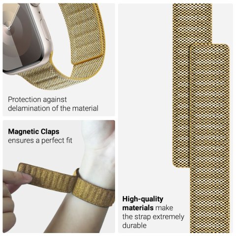Crong Melange - Pasek magnetyczny do Apple Watch 38/40/41/42 mm (żółty melanż) Crong Crong Melange - Pasek magnetyczny do Apple Watch 38/40/41/42 mm (żółty melanż) Crong