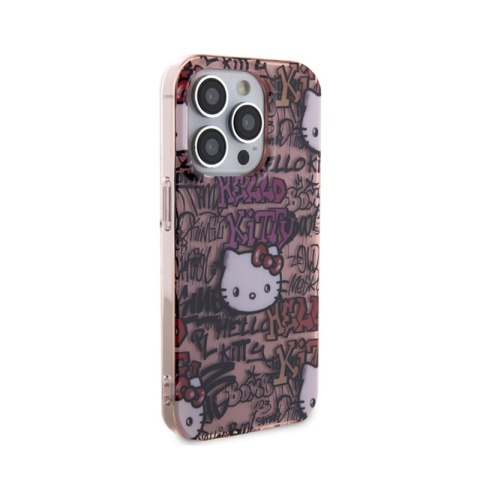 Hello Kitty IML Tags Graffiti - Etui iPhone 15 Pro (różowy) Hello Kitty Hello Kitty IML Tags Graffiti - Etui iPhone 15 Pro (różowy) Hello Kitty