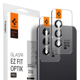 Spigen Optik Pro GLAS.TR EZ Fit Camera Protector 2-Pack - Szkło ochronne na obiektyw do Samsung Galaxy S23 FE (2 szt) (Czarny) Spigen