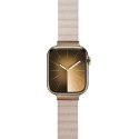Crong Eclipse - Skórzany pasek magnetyczny Apple Watch 38/40/41/42mm (beżowy) Crong