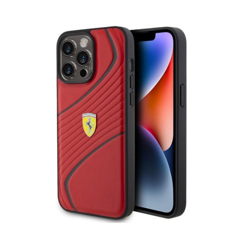 Ferrari Twist Metal Logo - Etui iPhone 15 Pro Max (czerwony) Ferrari Ferrari Twist Metal Logo - Etui iPhone 15 Pro Max (czerwony) Ferrari