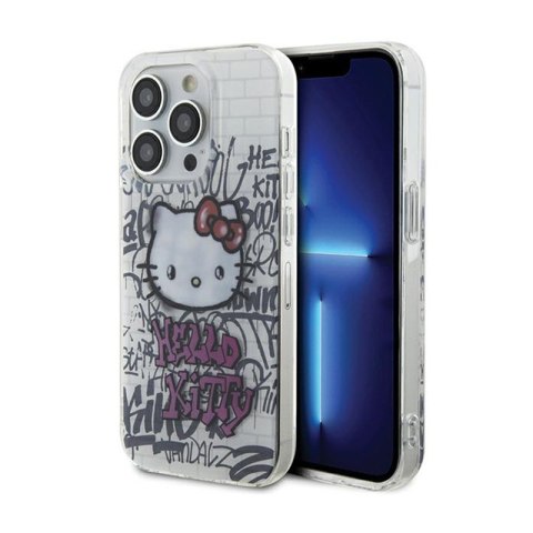 Hello Kitty IML Kitty On Bricks Graffiti - Etui iPhone 13 Pro (biały) Hello Kitty Hello Kitty IML Kitty On Bricks Graffiti - Etui iPhone 13 Pro (biały) Hello Kitty
