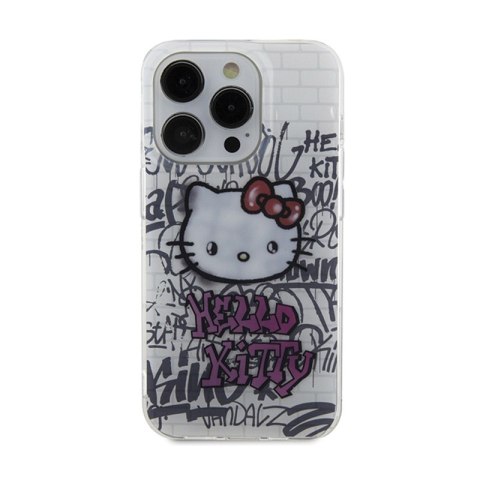 Hello Kitty IML Kitty On Bricks Graffiti - Etui iPhone 13 Pro (biały) Hello Kitty Hello Kitty IML Kitty On Bricks Graffiti - Etui iPhone 13 Pro (biały) Hello Kitty