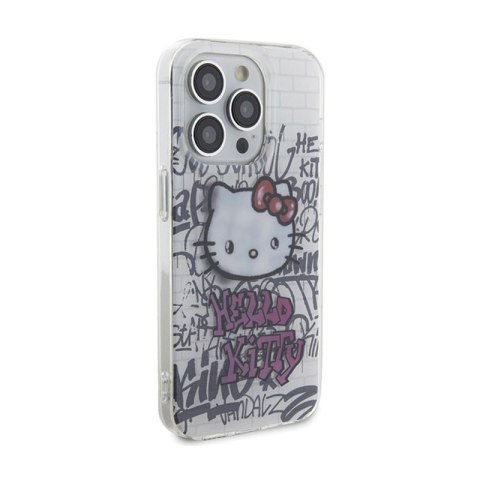 Hello Kitty IML Kitty On Bricks Graffiti - Etui iPhone 13 Pro (biały) Hello Kitty Hello Kitty IML Kitty On Bricks Graffiti - Etui iPhone 13 Pro (biały) Hello Kitty