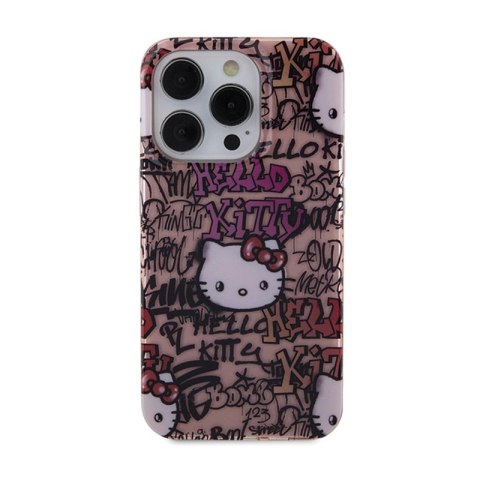 Hello Kitty IML Tags Graffiti - Etui iPhone 15 Pro Max (różowy) Hello Kitty Hello Kitty IML Tags Graffiti - Etui iPhone 15 Pro Max (różowy) Hello Kitty