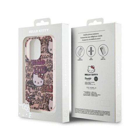 Hello Kitty IML Tags Graffiti - Etui iPhone 15 Pro Max (różowy) Hello Kitty Hello Kitty IML Tags Graffiti - Etui iPhone 15 Pro Max (różowy) Hello Kitty