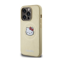 Hello Kitty Leather Kitty Head MagSafe - Etui iPhone 13 Pro Max (złoty) Hello Kitty