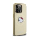 Hello Kitty Leather Kitty Head MagSafe - Etui iPhone 14 Pro Max (złoty) Hello Kitty