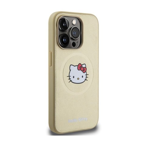 Hello Kitty Leather Kitty Head MagSafe - Etui iPhone 14 Pro Max (złoty) Hello Kitty Hello Kitty Leather Kitty Head MagSafe - Etui iPhone 14 Pro Max (złoty) Hello Kitty