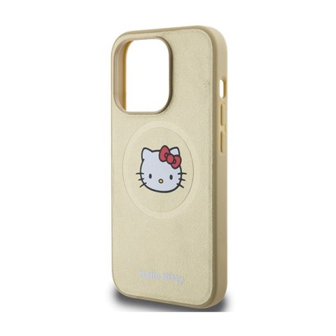 Hello Kitty Leather Kitty Head MagSafe - Etui iPhone 14 Pro Max (złoty) Hello Kitty Hello Kitty Leather Kitty Head MagSafe - Etui iPhone 14 Pro Max (złoty) Hello Kitty