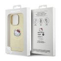 Hello Kitty Leather Kitty Head MagSafe - Etui iPhone 15 Pro (złoty) Hello Kitty