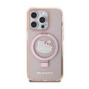 Hello Kitty Ring Stand Glitter Electrop Logo MagSafe - Etui iPhone 15 Pro (różowy) Hello Kitty