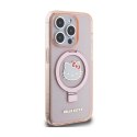 Hello Kitty Ring Stand Glitter Electrop Logo MagSafe - Etui iPhone 15 Pro (różowy) Hello Kitty