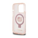 Hello Kitty Ring Stand Glitter Electrop Logo MagSafe - Etui iPhone 15 Pro (różowy) Hello Kitty