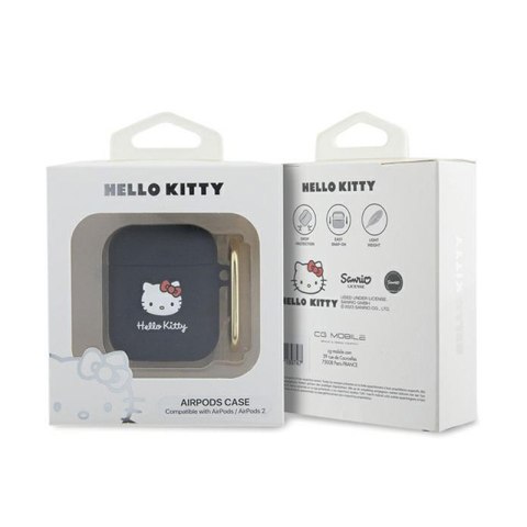Hello Kitty Silicone 3D Kitty Head - Etui AirPods 1/2 gen (czarny) Hello Kitty Hello Kitty Silicone 3D Kitty Head - Etui AirPods 1/2 gen (czarny) Hello Kitty