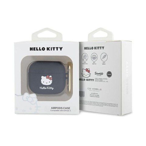 Hello Kitty Silicone 3D Kitty Head - Etui AirPods 3 (czarny) Hello Kitty Hello Kitty Silicone 3D Kitty Head - Etui AirPods 3 (czarny) Hello Kitty