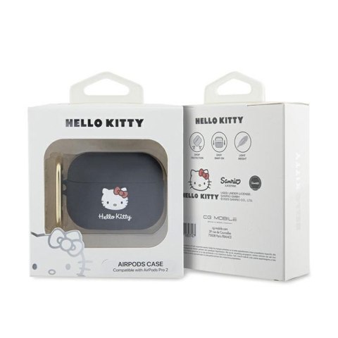Hello Kitty Silicone 3D Kitty Head - Etui AirPods Pro 2 (czarny) Hello Kitty Hello Kitty Silicone 3D Kitty Head - Etui AirPods Pro 2 (czarny) Hello Kitty