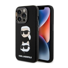 Karl Lagerfeld Silicone Karl & Choupette Heads - Etui iPhone 15 Pro (czarny) Karl Lagerfeld