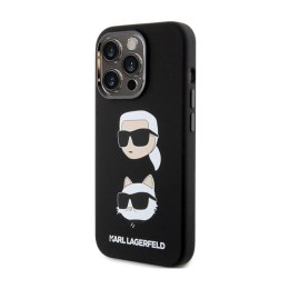 Karl Lagerfeld Silicone Karl & Choupette Heads - Etui iPhone 15 Pro (czarny) Karl Lagerfeld