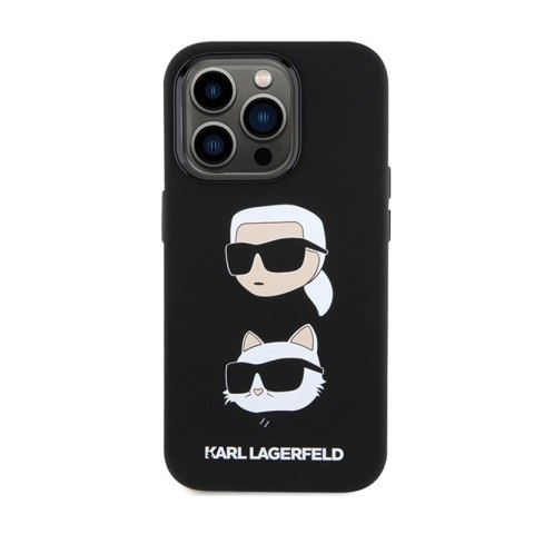 Karl Lagerfeld Silicone Karl & Choupette Heads - Etui iPhone 15 Pro (czarny) Karl Lagerfeld Karl Lagerfeld Silicone Karl & Choupette Heads - Etui iPhone 15 Pro (czarny) Karl Lagerfeld