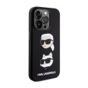 Karl Lagerfeld Silicone Karl & Choupette Heads - Etui iPhone 15 Pro (czarny) Karl Lagerfeld