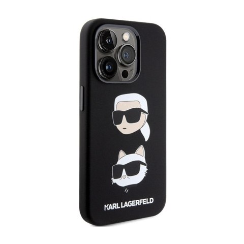 Karl Lagerfeld Silicone Karl & Choupette Heads - Etui iPhone 15 Pro (czarny) Karl Lagerfeld Karl Lagerfeld Silicone Karl & Choupette Heads - Etui iPhone 15 Pro (czarny) Karl Lagerfeld