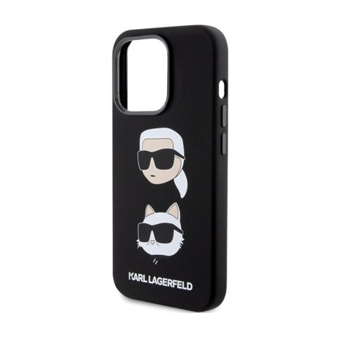 Karl Lagerfeld Silicone Karl & Choupette Heads - Etui iPhone 15 Pro (czarny) Karl Lagerfeld Karl Lagerfeld Silicone Karl & Choupette Heads - Etui iPhone 15 Pro (czarny) Karl Lagerfeld