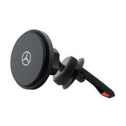 Mercedes Silver Star MagSafe - Magnetyczny uchwyt samochodowy z ładowaniem bezprzewodowym 15W (czarny) Mercedes