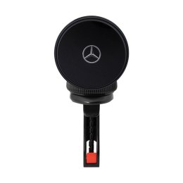 Mercedes Silver Star MagSafe - Magnetyczny uchwyt samochodowy z ładowaniem bezprzewodowym 15W (czarny) Mercedes