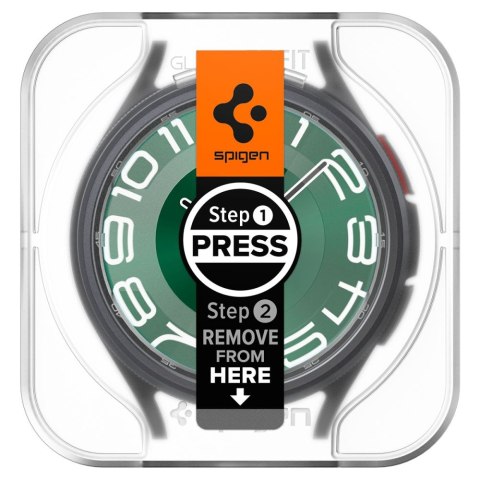 Spigen GLAS.TR EZ FIT 2-Pack - Szkło hartowane do Samsung Galaxy Watch 6 Classic 47 mm (2 szt) Spigen Spigen GLAS.TR EZ FIT 2-Pack - Szkło hartowane do Samsung Galaxy Watch 6 Classic 47 mm (2 szt) Spigen