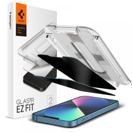 Spigen GLAS.TR EZ FIT Privacy 2-Pack - Szkło hartowane z filtrem prywatyzującym do iPhone 16e / iPhone 14 / iPhone 13 Pro / iPho Spigen