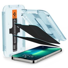 Spigen GLAS.TR EZ FIT Privacy 2-Pack - Szkło hartowane z filtrem prywatyzującym do iPhone 16e / iPhone 14 / iPhone 13 Pro / iPho Spigen