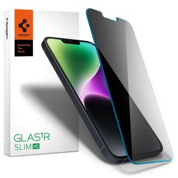 Spigen Glas.TR Slim - Szkło hartowane z filtrem prywatyzującym do iPhone 14 / iPhone 13 Pro / iPhone 13 Spigen