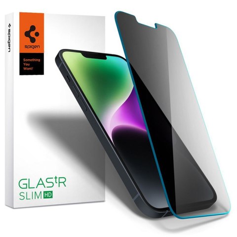 Spigen Glas.TR Slim - Szkło hartowane z filtrem prywatyzującym do iPhone 14 / iPhone 13 Pro / iPhone 13 Spigen Spigen Glas.TR Slim - Szkło hartowane z filtrem prywatyzującym do iPhone 14 / iPhone 13 Pro / iPhone 13 Spigen
