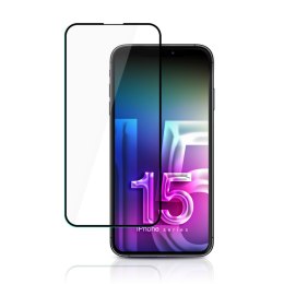 3mk HardGlass Max Lite - Szkło hartowane do iPhone 15 (Czarny) 3mk