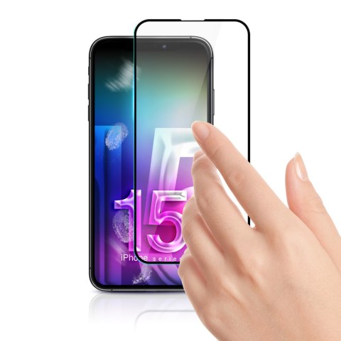 3mk HardGlass Max Lite - Szkło hartowane do iPhone 15 Pro Max (Czarny) 3mk 3mk HardGlass Max Lite - Szkło hartowane do iPhone 15 Pro Max (Czarny) 3mk