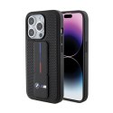 BMW Grip Stand Smooth & Perforated - Etui iPhone 15 Pro Max (czarny) BMW