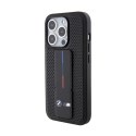 BMW Grip Stand Smooth & Perforated - Etui iPhone 15 Pro Max (czarny) BMW
