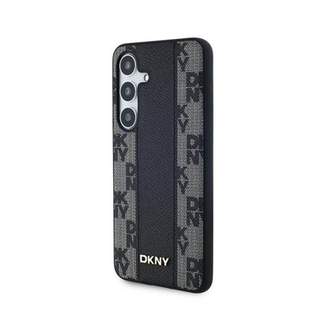 DKNY Leather Checkered Mono Pattern MagSafe - Etui Samsung Galaxy S24+ (czarny) DKNY DKNY Leather Checkered Mono Pattern MagSafe - Etui Samsung Galaxy S24+ (czarny) DKNY