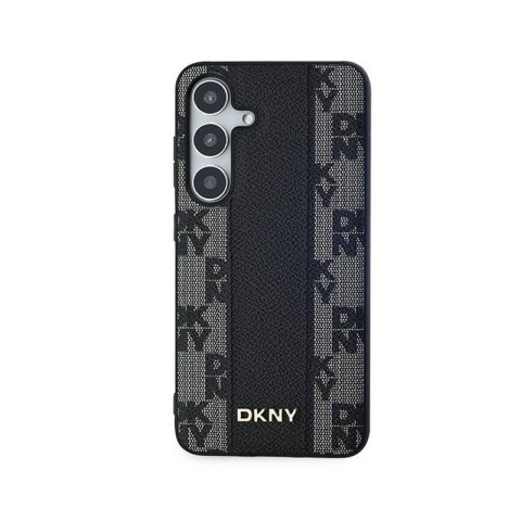 DKNY Leather Checkered Mono Pattern MagSafe - Etui Samsung Galaxy S24+ (czarny) DKNY DKNY Leather Checkered Mono Pattern MagSafe - Etui Samsung Galaxy S24+ (czarny) DKNY