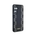 DKNY Leather Checkered Mono Pattern MagSafe - Etui Samsung Galaxy S24+ (czarny) DKNY